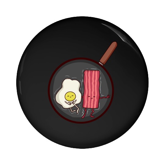 BACON X EGG FRYPAN Pin Buttons