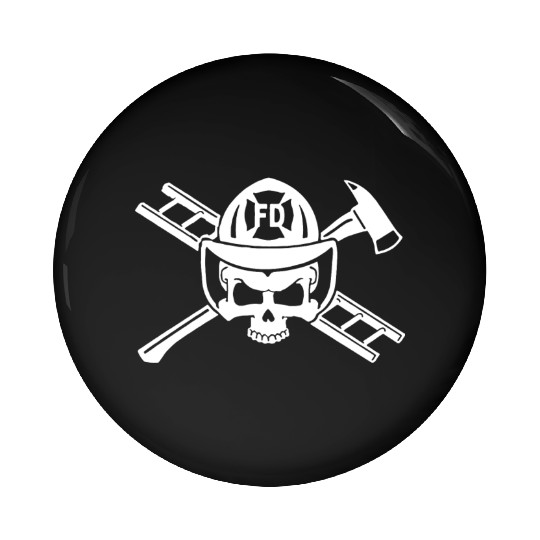 Firefighter Crossbones Pin Buttons