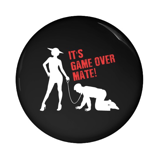 Funny Grunge Game Over Mate Stag Night Party Pin Buttons