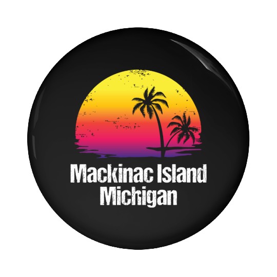 Summer Vacation Mackinac Island Pin Buttons