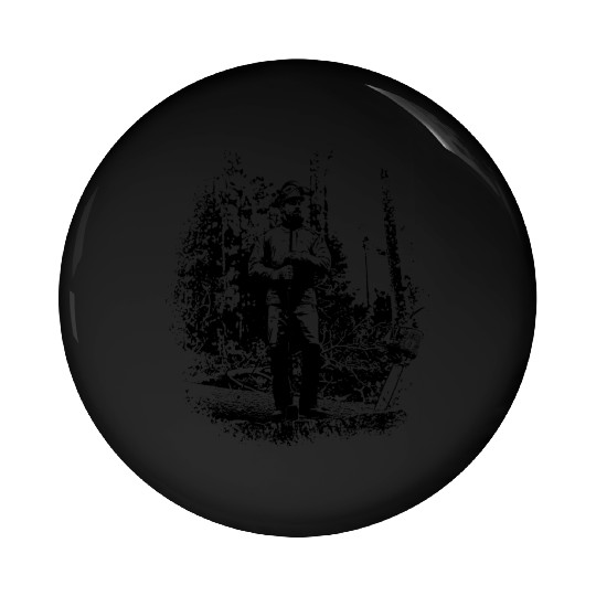 Forestry worker in timber harvest Pin Buttons
