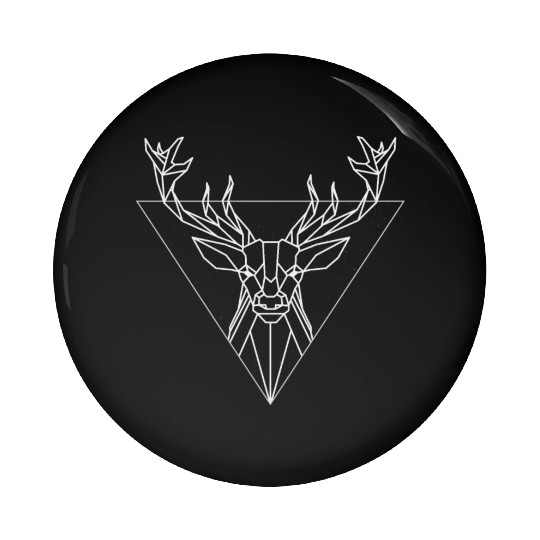 Polygone Deer polygonart lowpoly Unisex Pin Buttons