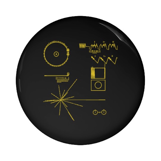 NASA golden record official image voyager Pin Buttons