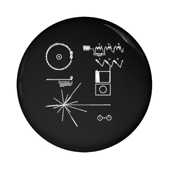 golden record NASA voyager space official images Pin Buttons