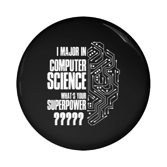 I Major In Computer Science Pin Buttons