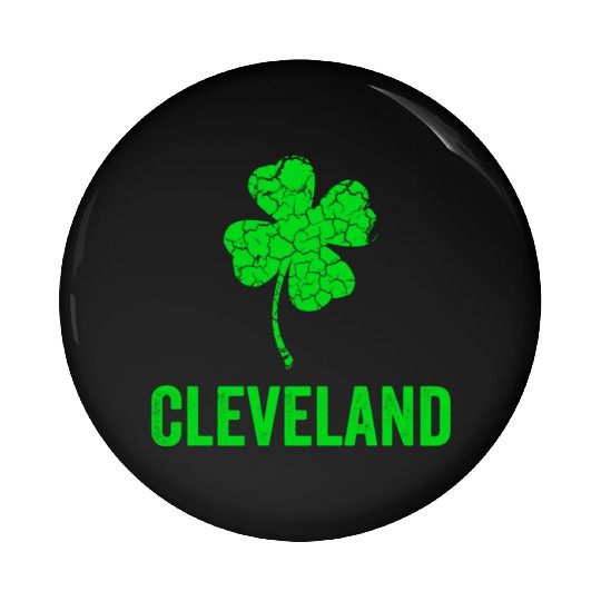 Cleveland Irish, St Patricks Day, Four Leaf Clover Pin Buttons