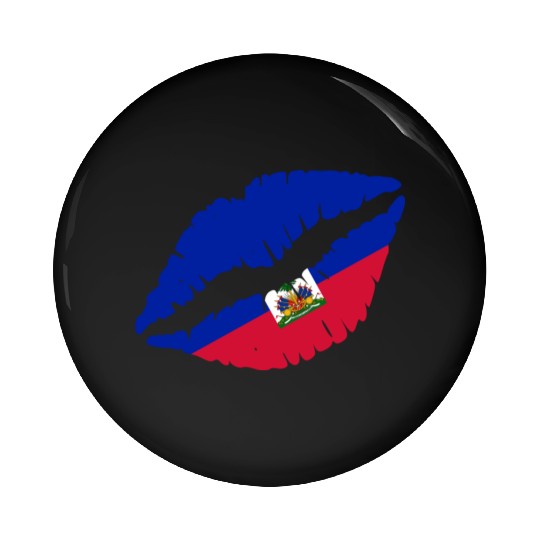 Haiti Kiss Flag Club Soccer Gift Idea Birthday Pin Buttons