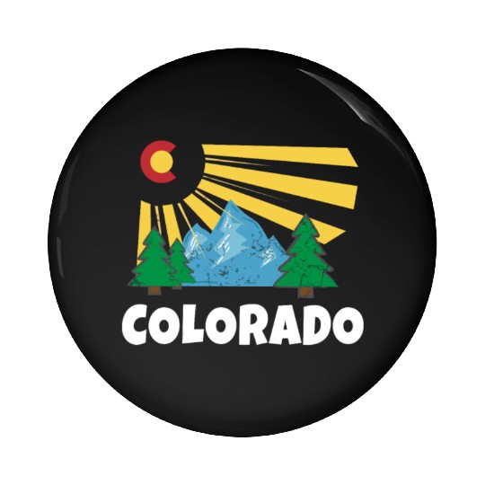 Native Colorado Gifts CO State Flag Sunrise Pin Buttons