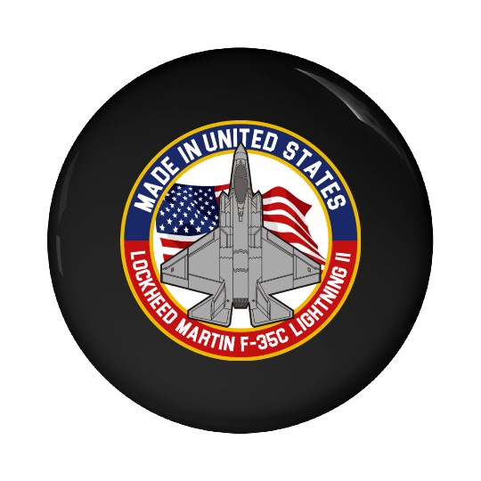 Lockheed Martin F-35C Lightning II - Made in USA Pin Buttons