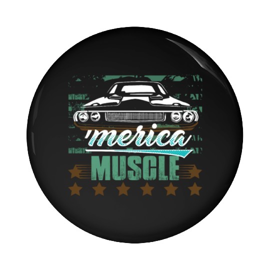 'Merica Muscle Car Pin Buttons