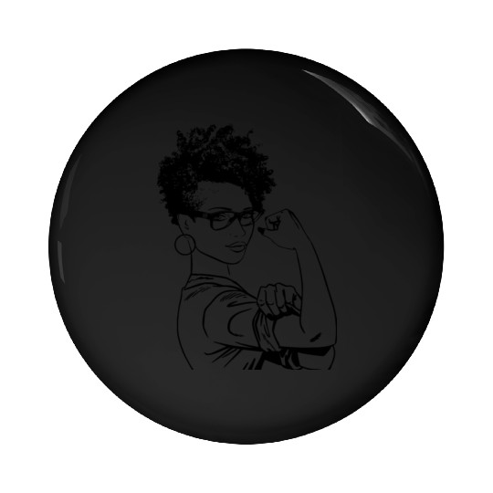 Black Strong Woman African American We Can Do It Pin Buttons