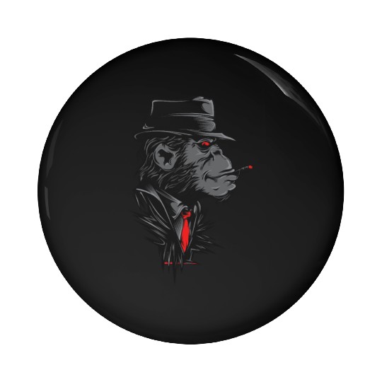 Gangster Monkey, Mafia Monkey, Monkey Business Pin Buttons