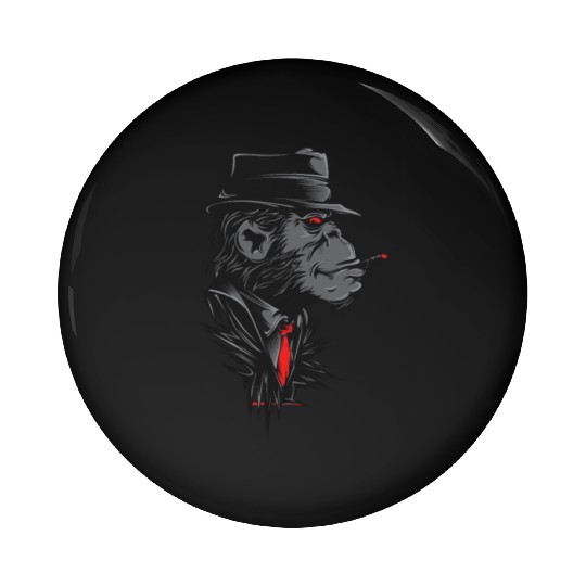 Gangster Monkey, Mafia Monkey, Monkey Business Pin Buttons