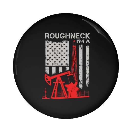 Driller - roughneck - oilfield - oilfield flag u Pin Buttons