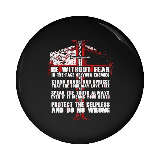 Templar - the knights templar code Pin Buttons