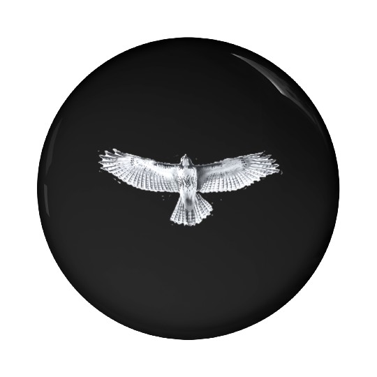 Red-Tailed Hawk Pin Buttons