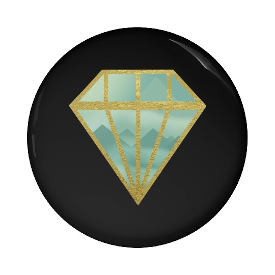 Golden Indie Diamond shape Mountain Pin Buttons