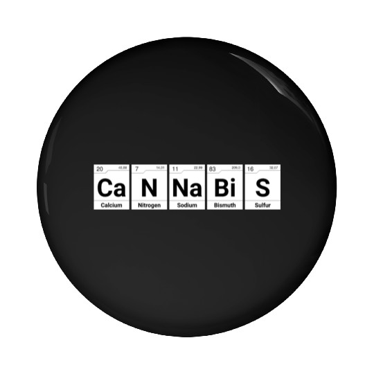 Cannabis Periodic Table Pin Buttons