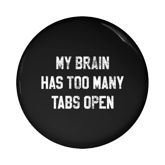 Confused thoughts Overloaded computer science Pin Buttons