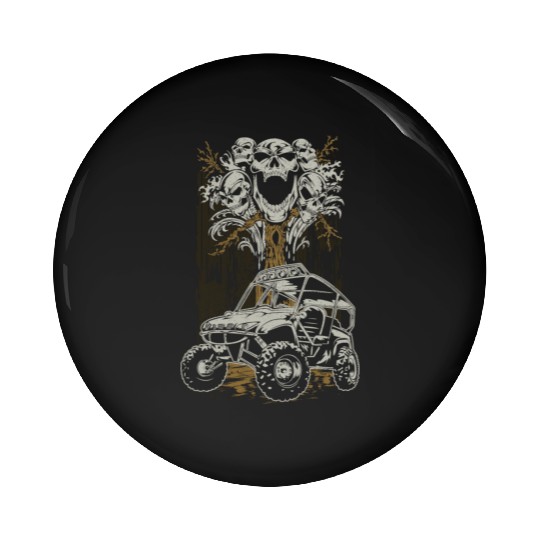 UTV Skull Tree Pin Buttons