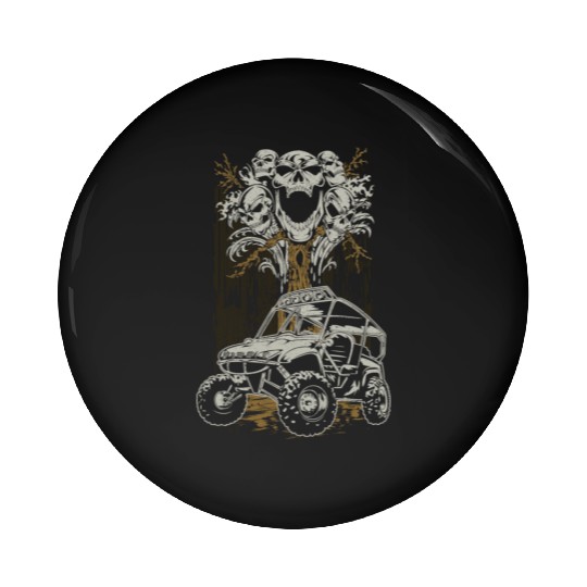 UTV Skull Tree Pin Buttons