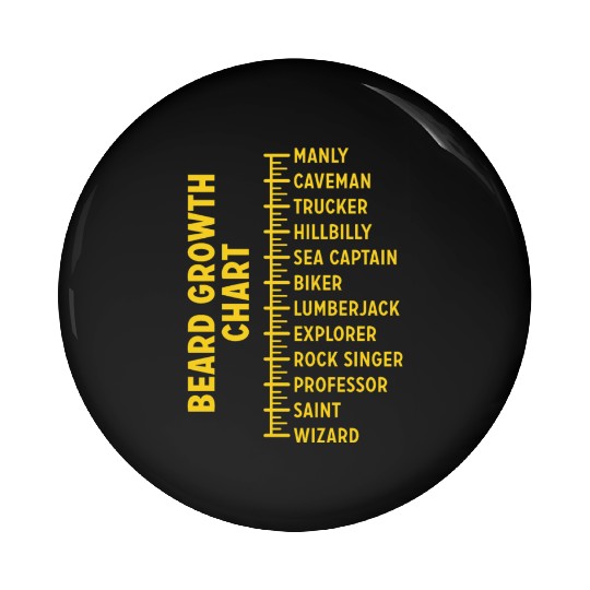 Dad Beard Gifts Beard Growth Chart Funny Beard Pin Buttons