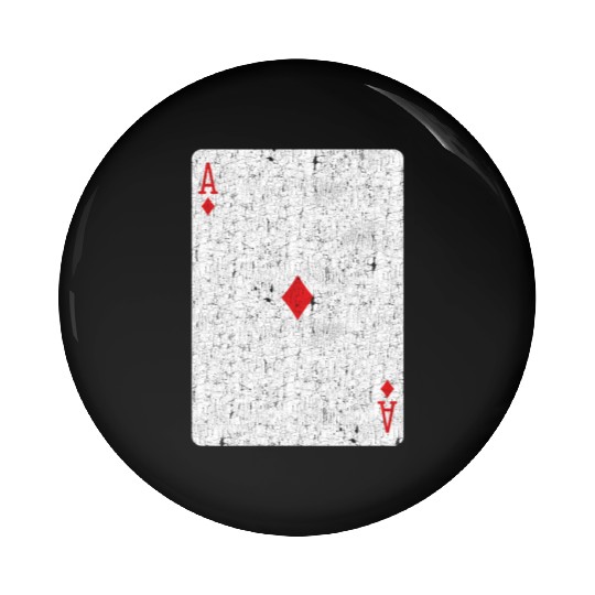 ace of diamonds playing card Pin Buttons