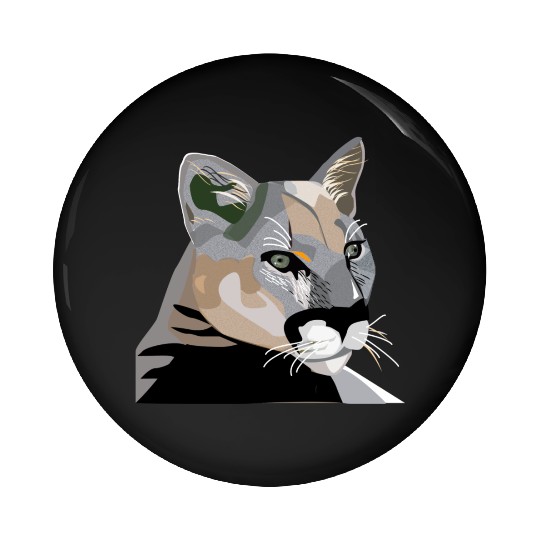 Cougar,Puma,Mountain Lion Pin Buttons