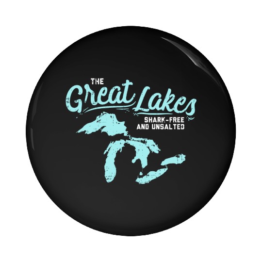 Lake The Great Lakes Silhouette USA Border Gift Pin Buttons
