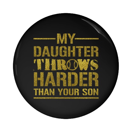 Softball Dad Saying Funny Sport Daddy Pin Buttons Gift