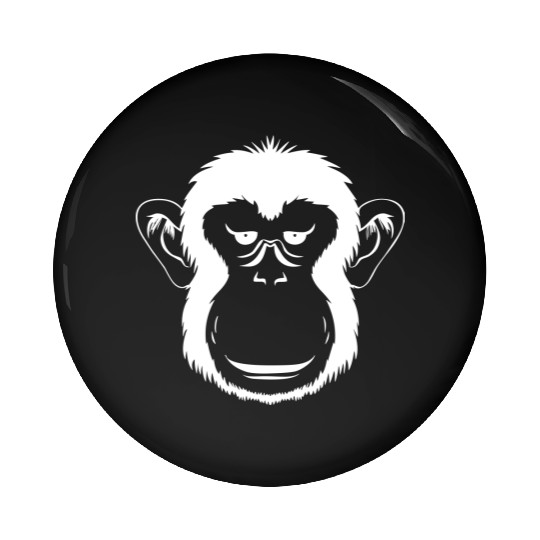 Bored Monkey Face Pin Buttons
