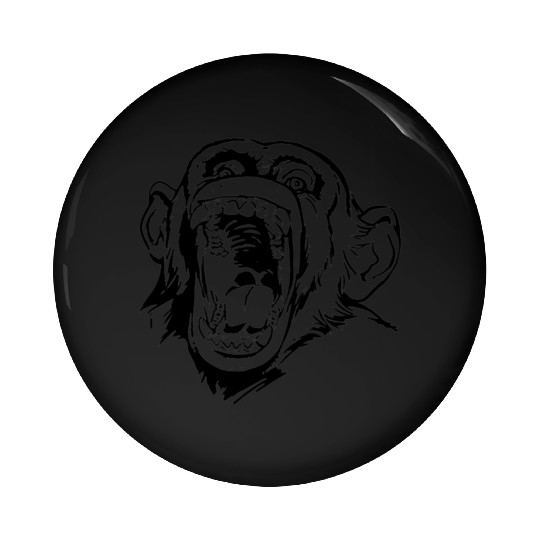 Angry monkey face Pin Buttons