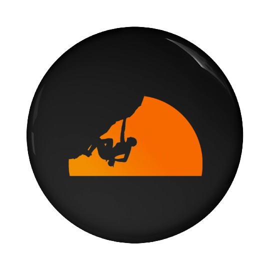 Climbing Sun - Climbing, Bouldering, Mountains, Gi Pin Buttons