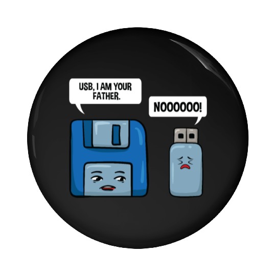 Floppy Disc USB Data Nerd Computer Science Gift Pin Buttons