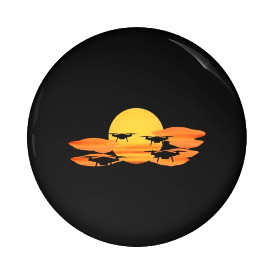 Drones in Sunset or Sunrise the Drone Pin Buttons