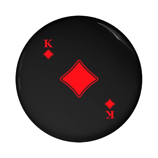 King Of Diamonds Playing Cards Poker Casino Gift Pin Buttons
