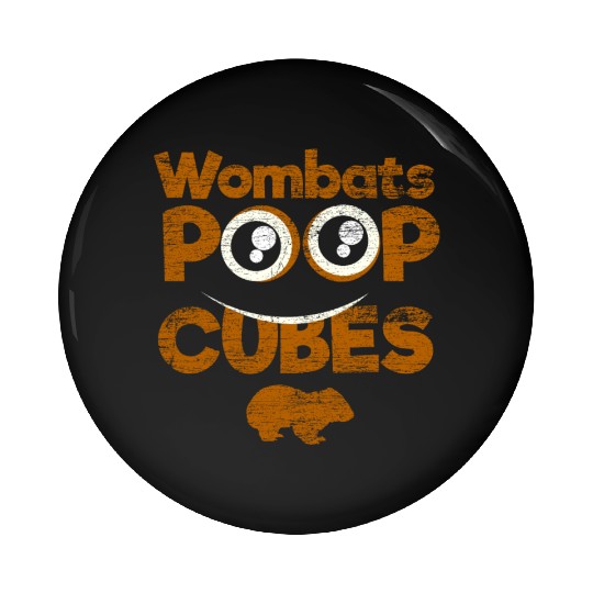 Wombat Feces Pin Buttons