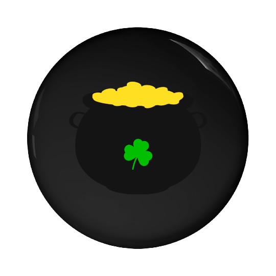 Pot of Gold St Patricks Day Pin Buttons