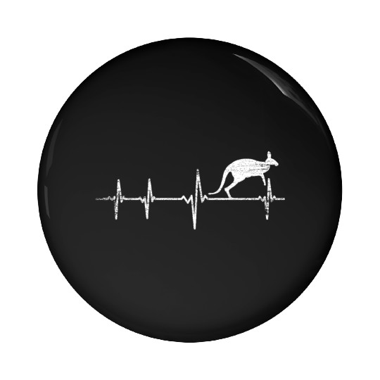 Kangaroo Heartbeat Pin Buttons