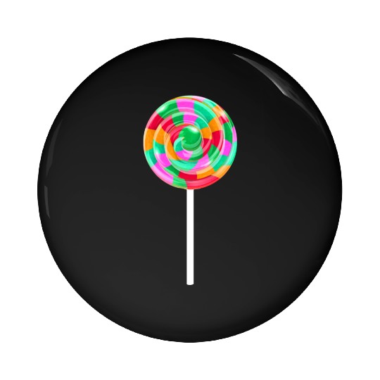 Lollipop Stick Swirl Sweet Candy Pin Buttons