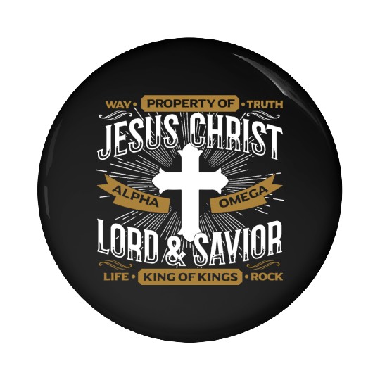 way property of truth jesus christ alpha omega lor Pin Buttons