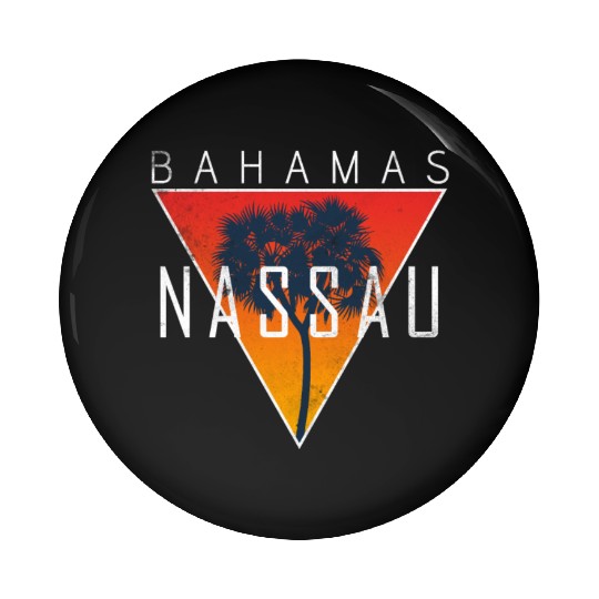Bahamas Nassau Palms Holiday Pin Buttons