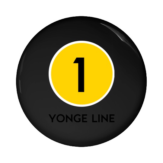 Yonge Street Subway Line Pin Buttons