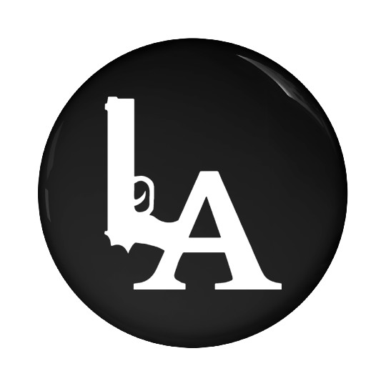 LA Dodgers Gun Los Angeles Hollywood California Pin Buttons