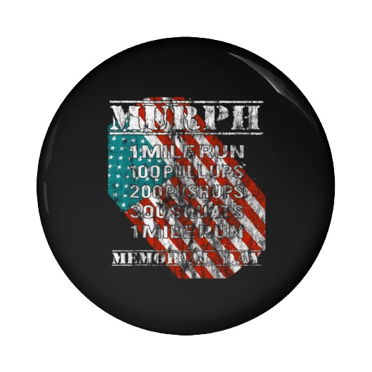 2019 Murph Challenge Memorial Day WOD Workout Gym Pin Buttons