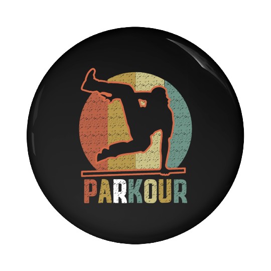 Youth Parkour design for Boys Pin Buttons