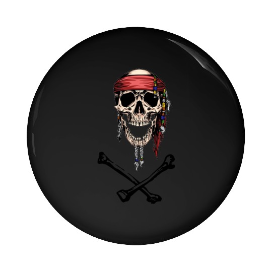 Pirate Skull and Crossbones Pin Buttons