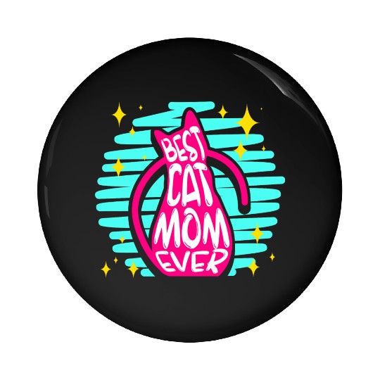 Cat Mom Pin Buttons