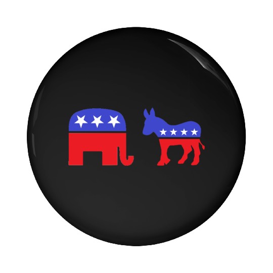 Democrat Republican Pin Buttons