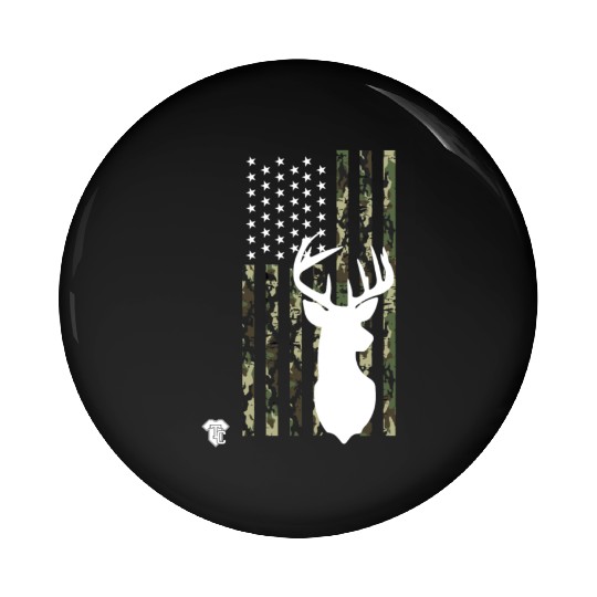 Hunting Hunters Deer Camouflage Pin Buttons
